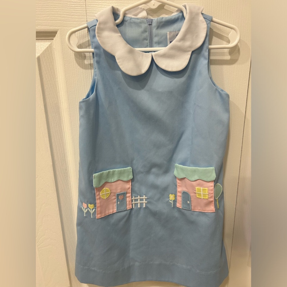Florence Eiseman Corduroy Blue Dress